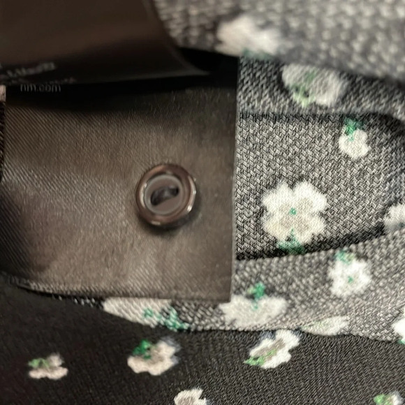 NWOT H&M Long Sleeve Black Floral Print Tunic Shift Dress Pockets 12 - Picture 14 of 14